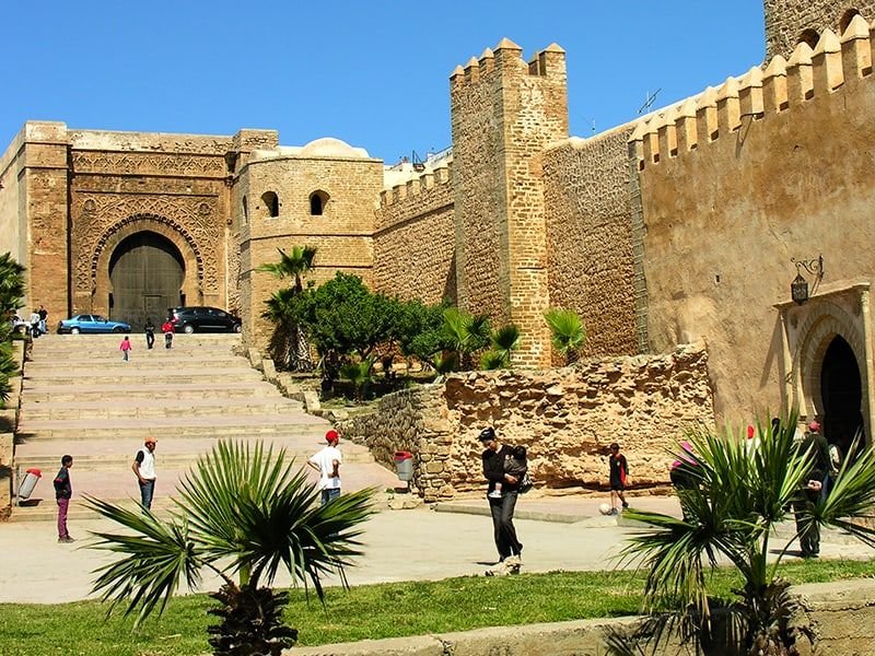 The monumental gate of the Kasbah of the Udayas in Rabat